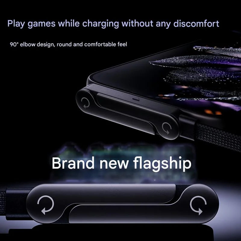2-in-1 Invisible Phone Stand & 240W Charger Cable