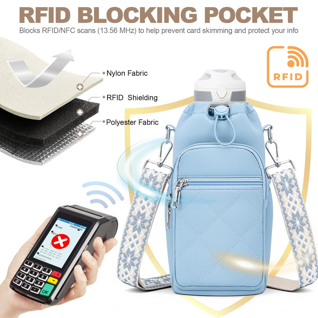 Water Bottle Carrier Bag with Strap OYESE