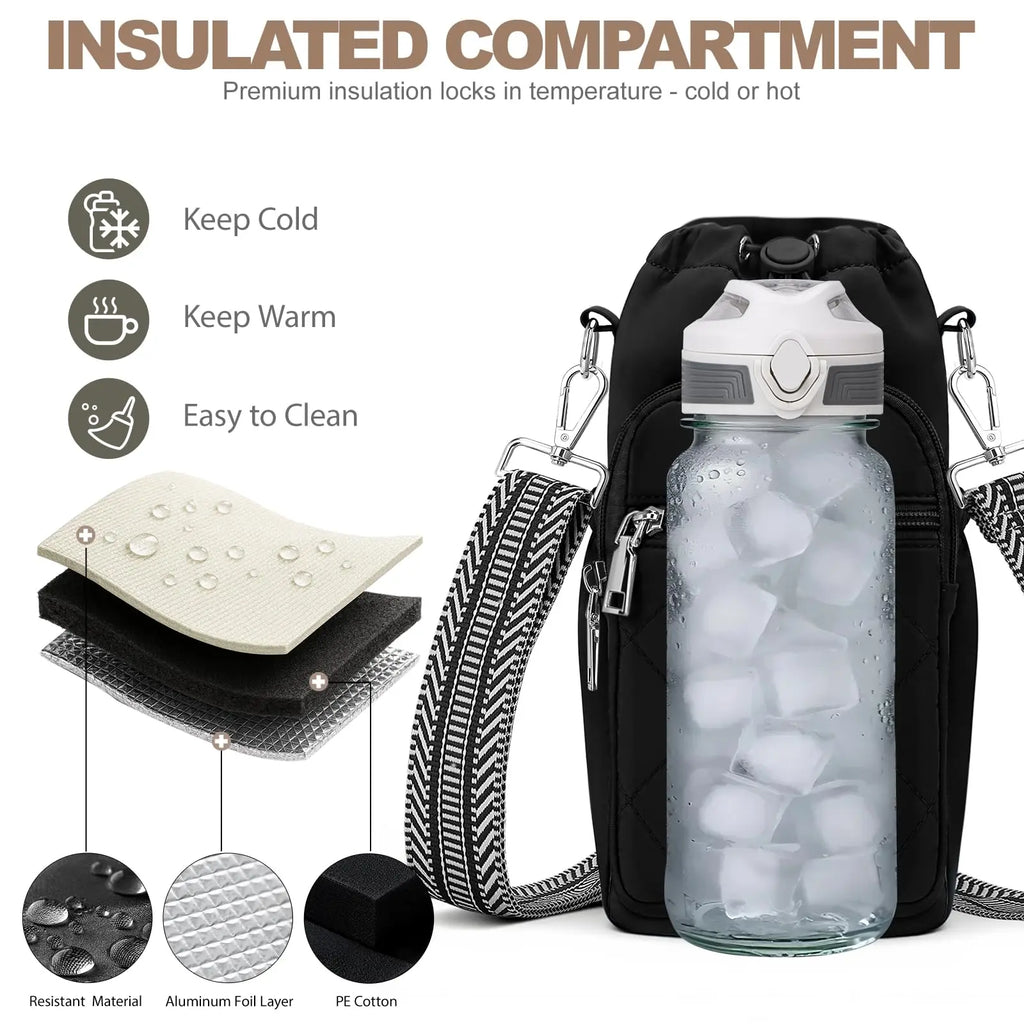 Water Bottle Carrier Bag with Strap OYESE