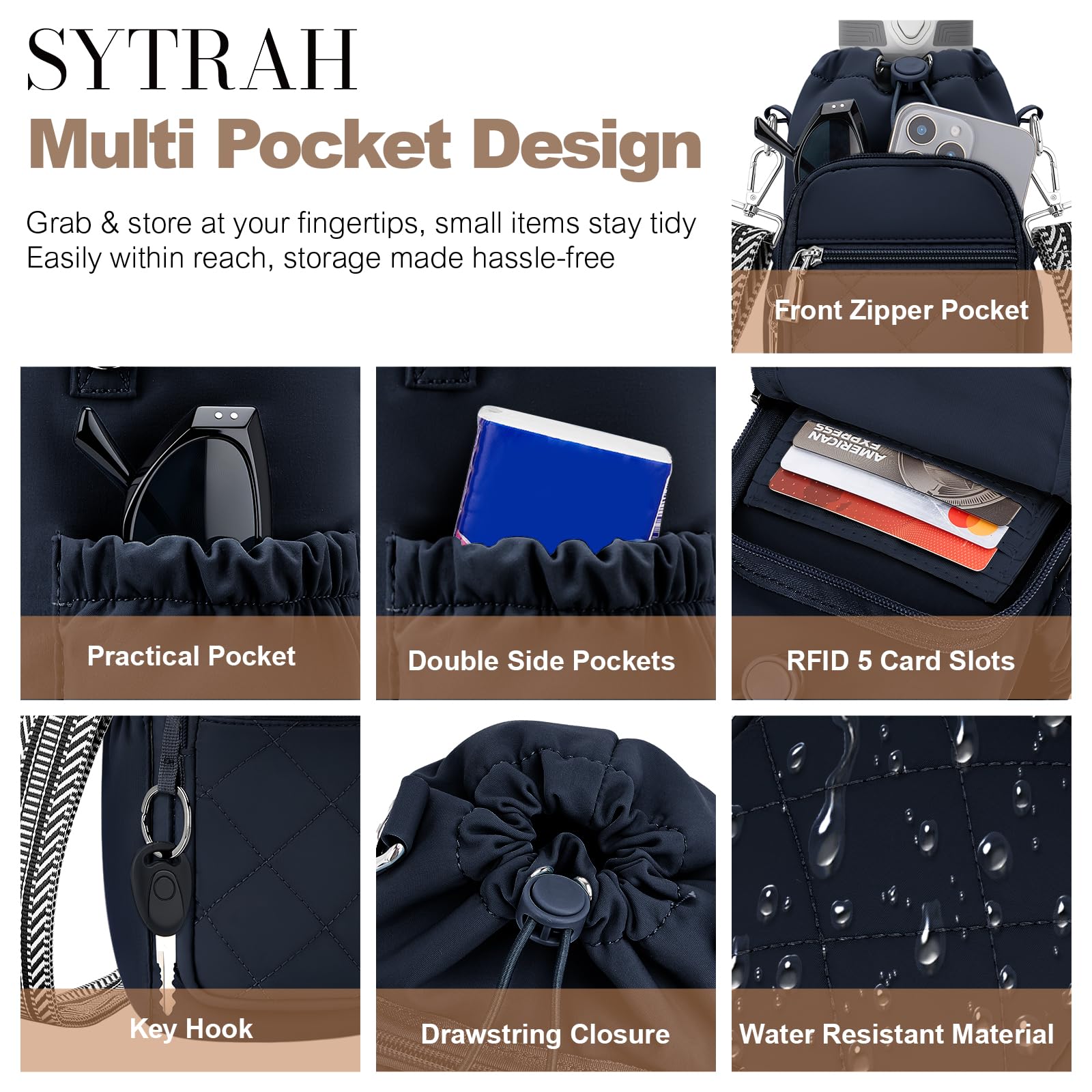 Water Bottle Carrier Bag with Strap OYESE
