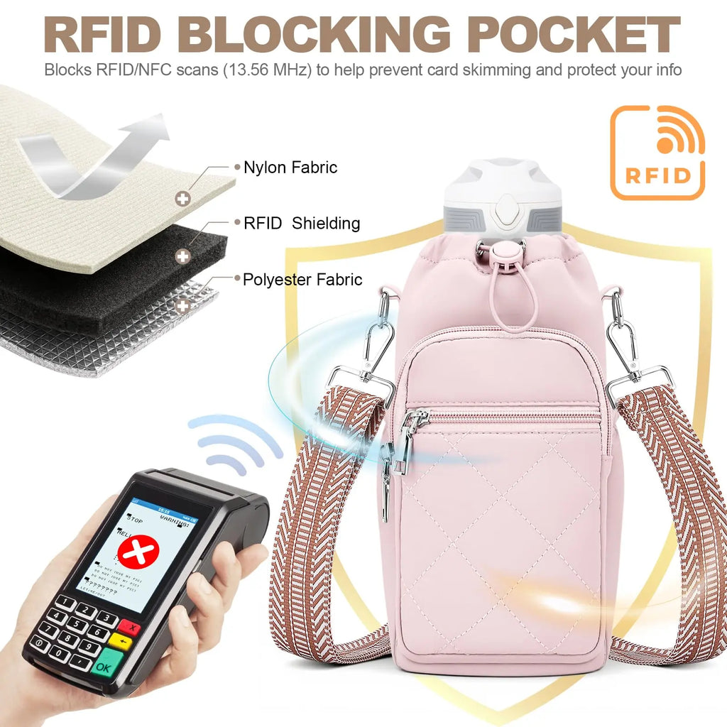 Water Bottle Carrier Bag with Strap OYESE